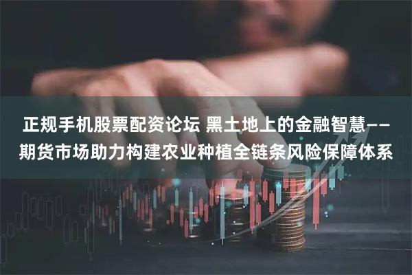 正规手机股票配资论坛 黑土地上的金融智慧——期货市场助力构建农业种植全链条风险保障体系